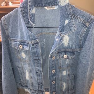 Ripped jean jacket
